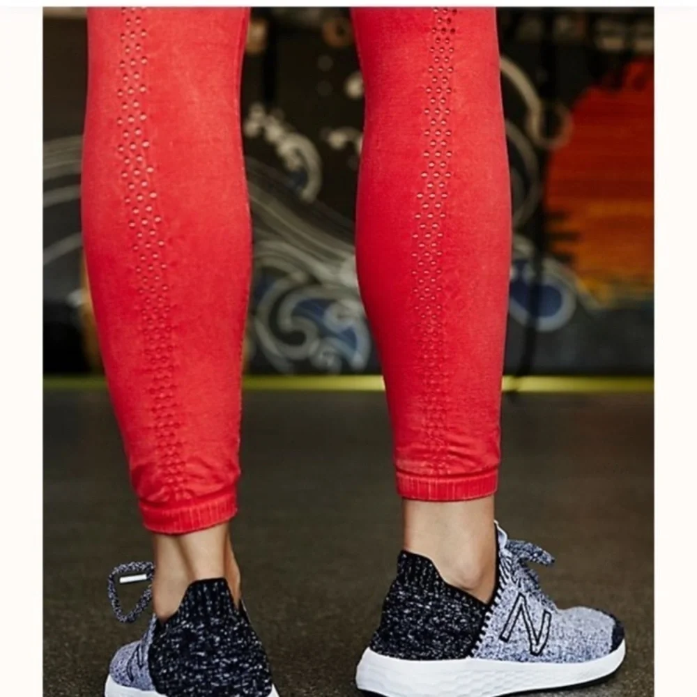 FRER PEOPLE Good Karma Red Leggings In Red XS/S NEW